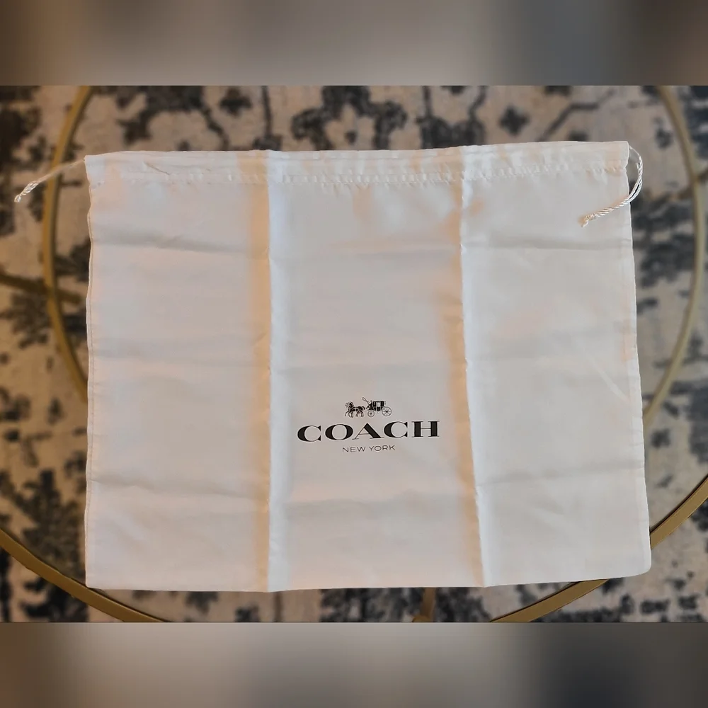 Coach Silver Grey Metallic Shoulder Handbag Purse with Dustbag - Picture 12 of 12